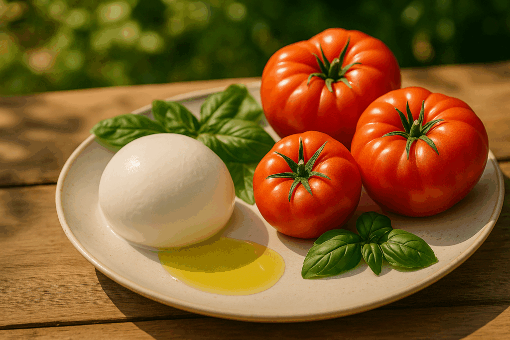 mozzarella avec de la tomate