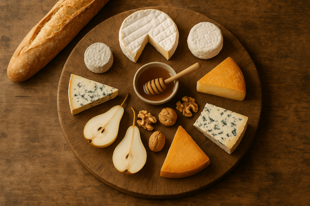 plateau de fromage en horloge