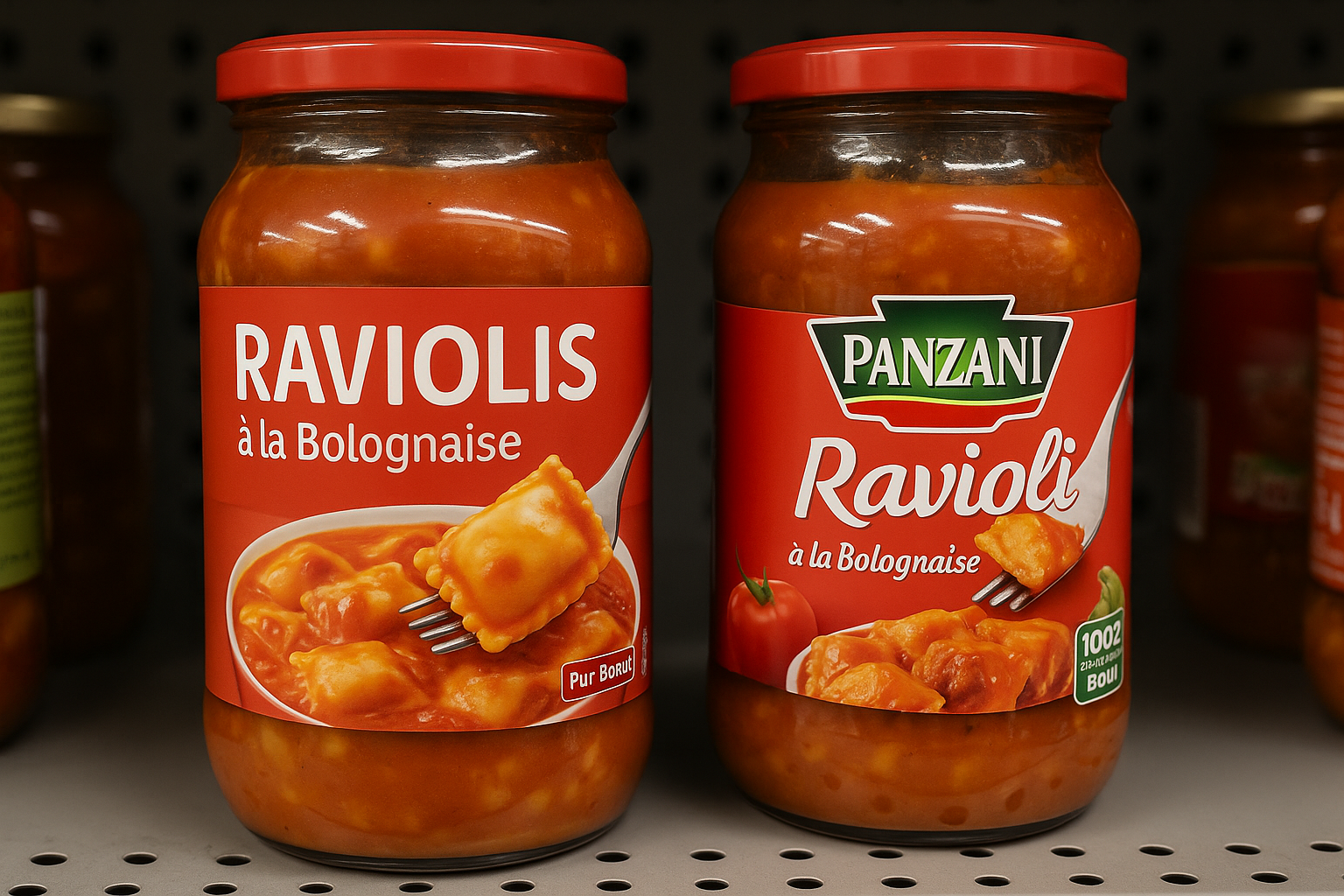 produits identiques avec un packaging différent