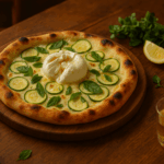 recette pizza courgette burrata
