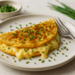 Omelette au Comté Filant et Ciboulette