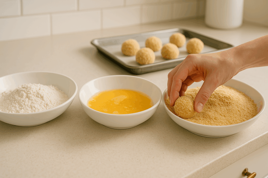 conception des croquettes de chèvre au miel