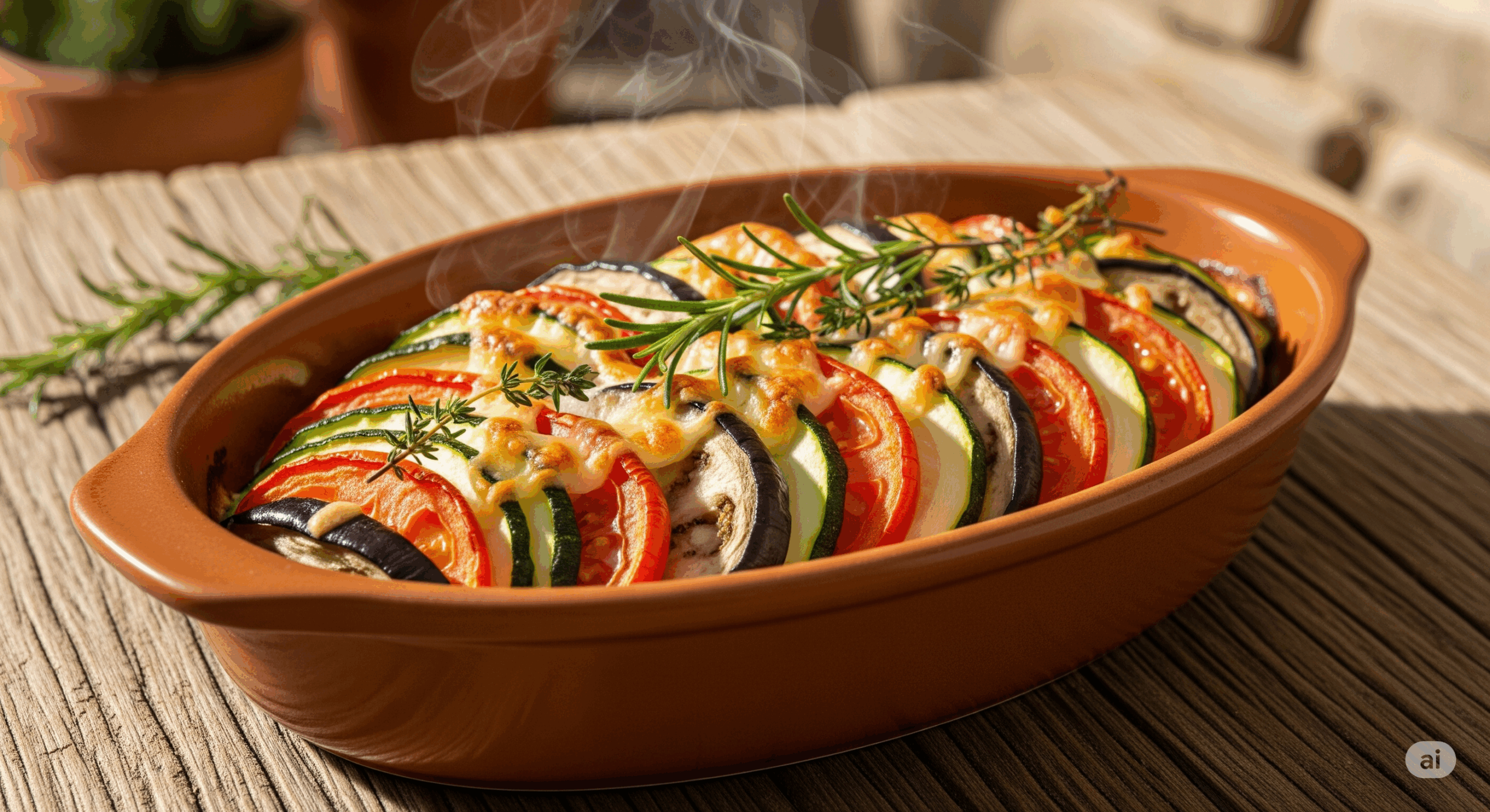 Tian Provençal au Fromage de Brebis