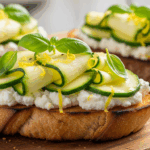 recette Bruschetta Ricotta Courgette Citron