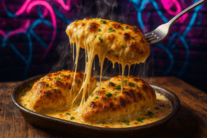 Poulet au comté gratiné au four