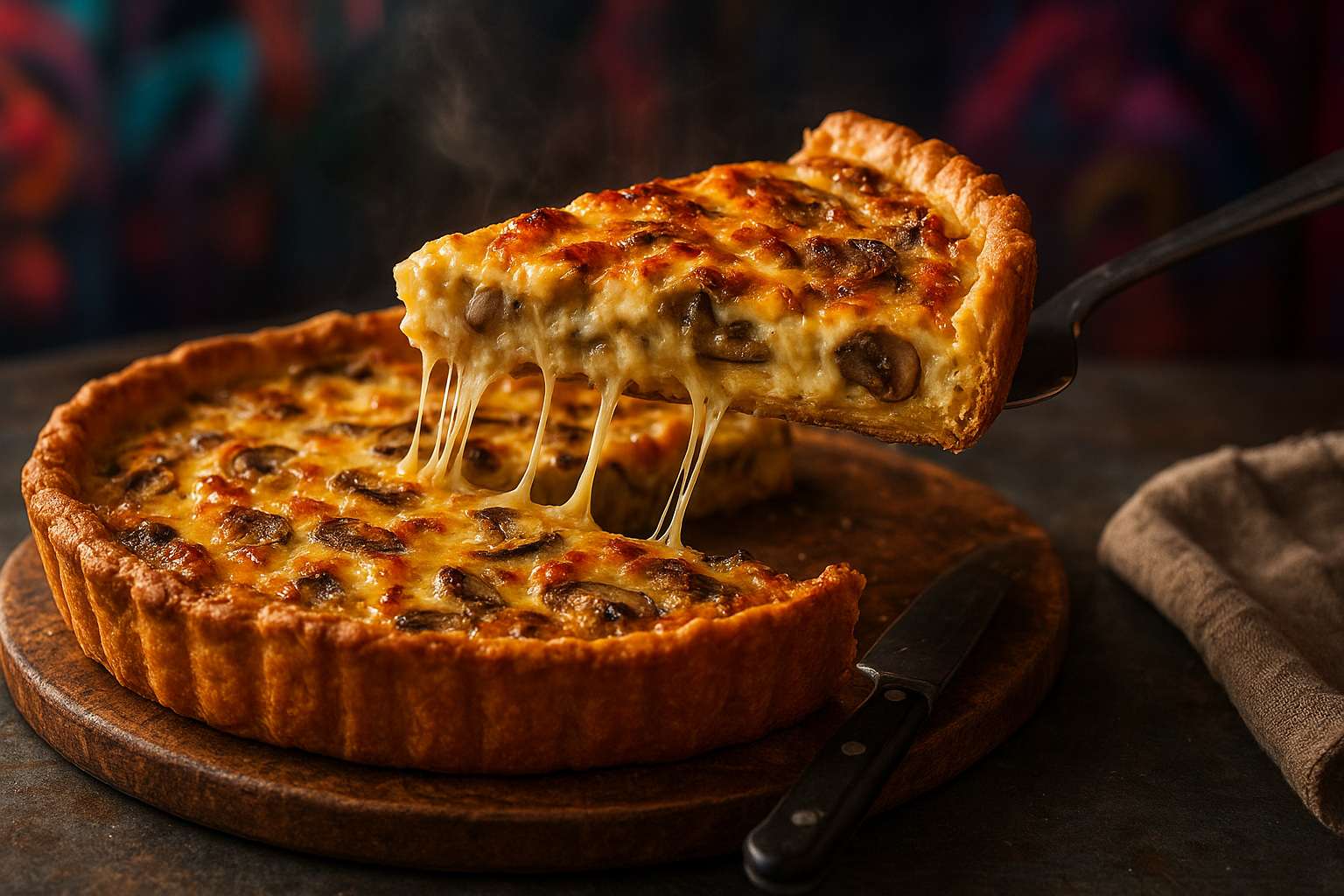 Quiche aux champignons et comté, le plat maison simple et ultra réconfortant