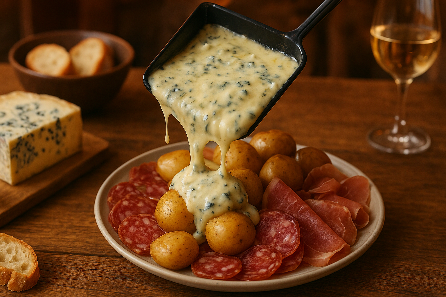 La raclette aux fromages persillés : Révolution bleue sur le plateau
