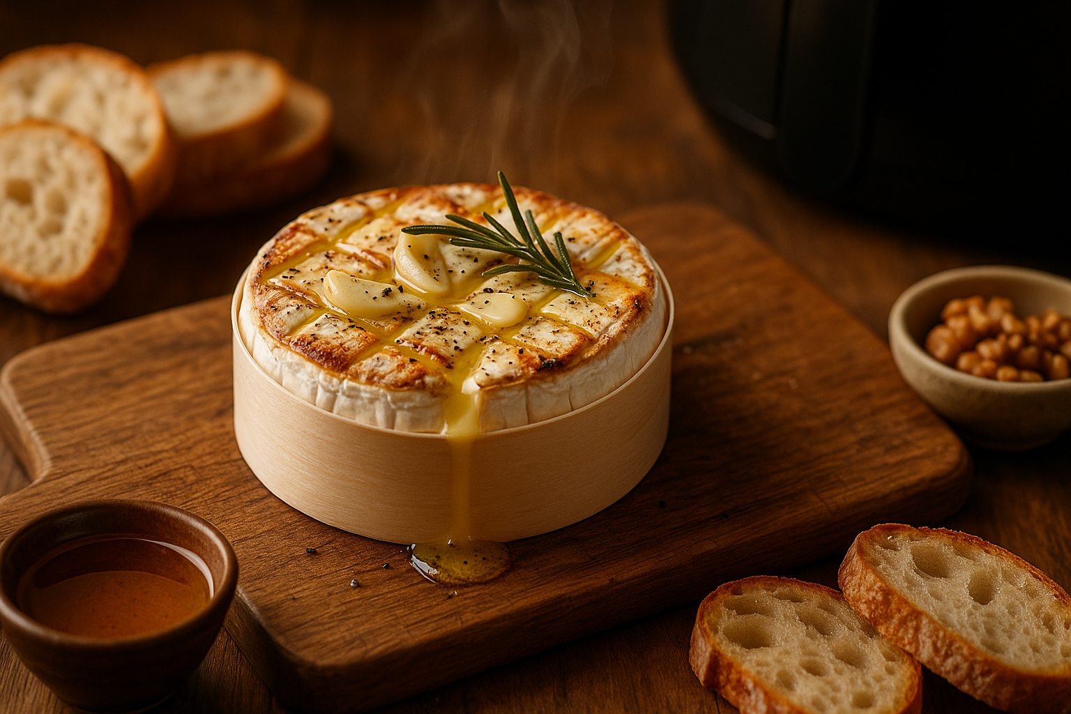 Camembert fondant au air fryer