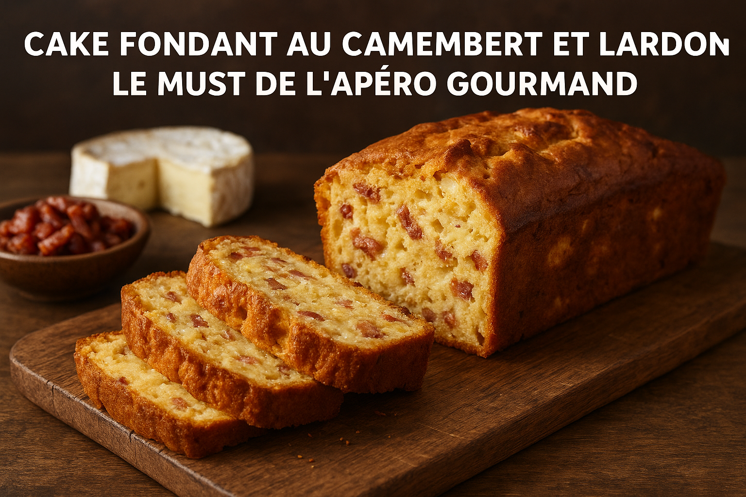 Cake Fondant au Camembert et Lardons : Le Must de l’Apéro Gourmand