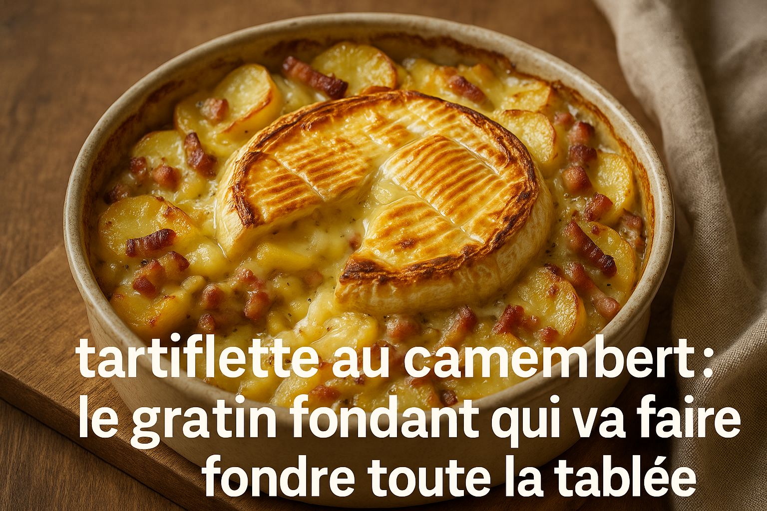 Tartiflette au camembert : le gratin fondant qui va faire fondre toute la tablée