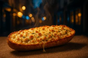 Baguette gratinée à l’ail et au fromage