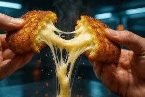 Galettes de pommes de terre au fromage filant