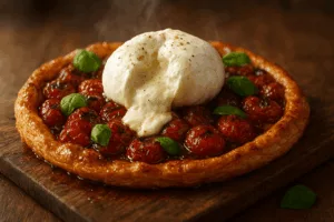 tarte tatin tomate burrata