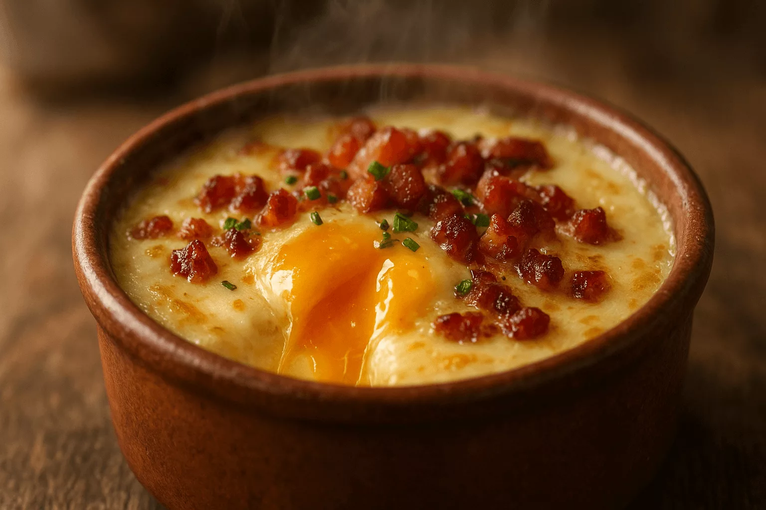 oeuf cocotte reblochon lardons