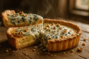 tarte aux poireaux roquefort