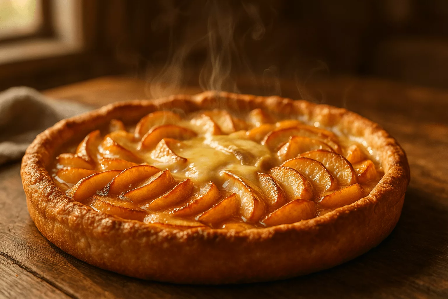 Tarte normande aux pommes et Camembert