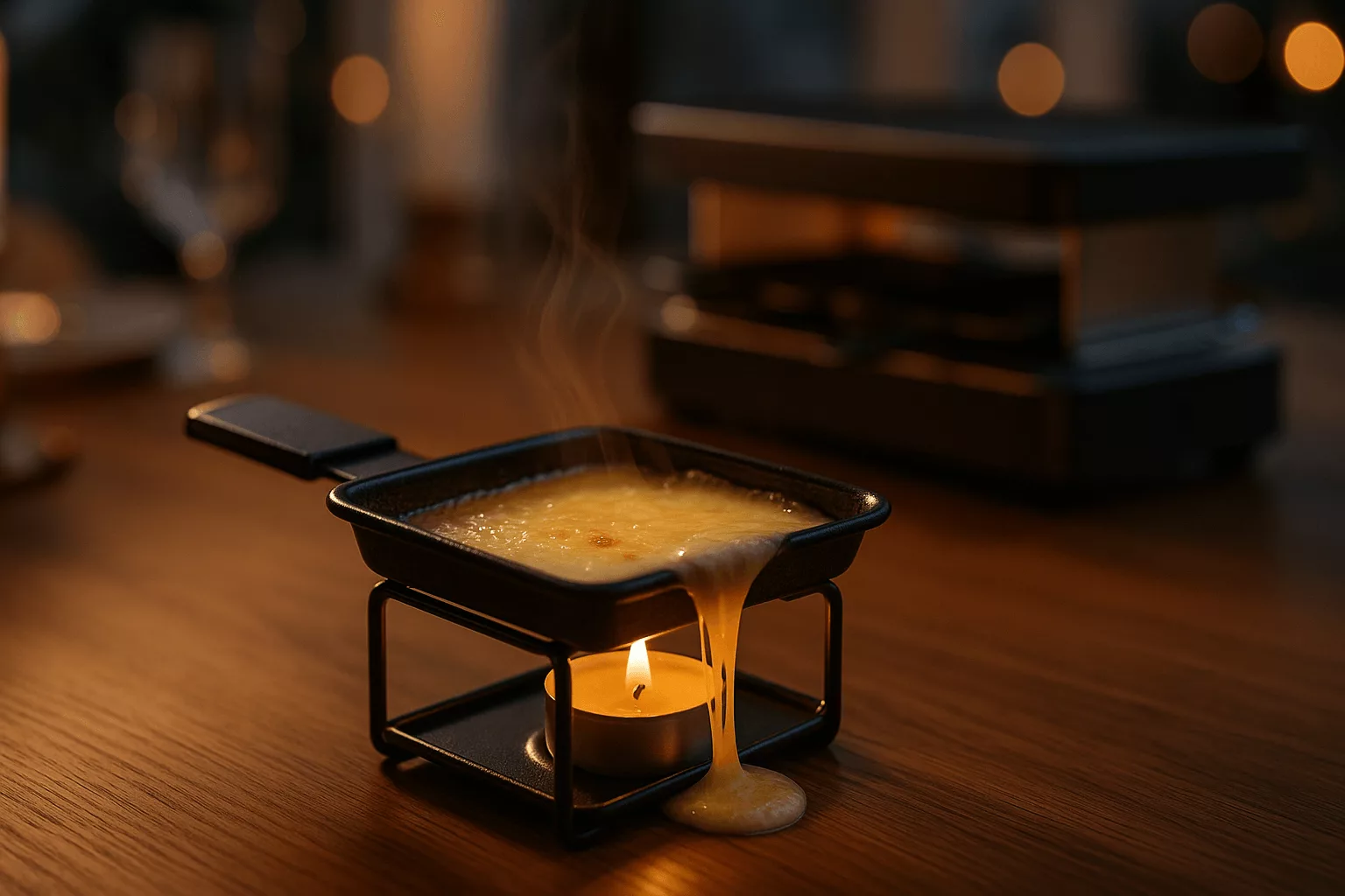 Raclette à La Bougie JackRuler - Mini Four à Fromage Portable - Inclut Spatule En Bois - Idéal Pique-nique & TV