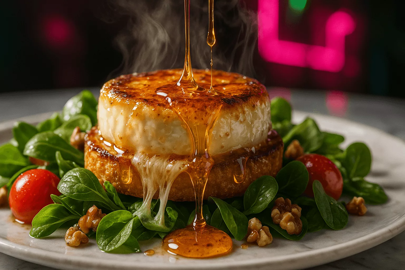 Salade fraîcheur au chèvre chaud et miel : le mariage parfait entre croquant et fondant
