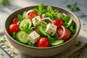 salade concombre feta