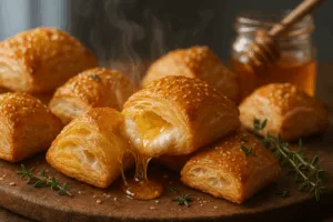 feuilletés chèvre frais et miel