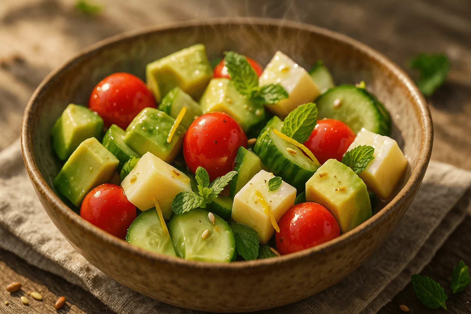 salade avocat fromage de brebis