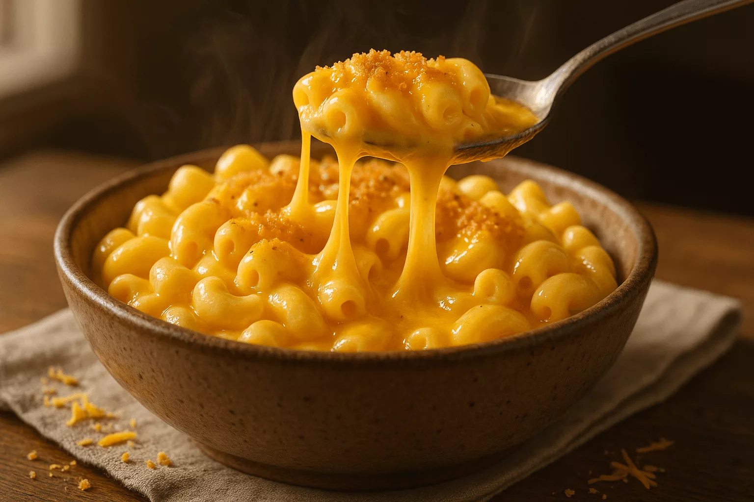 Pâtes au cheddar : la recette crémeuse et réconfortante qui fond dans la bouche