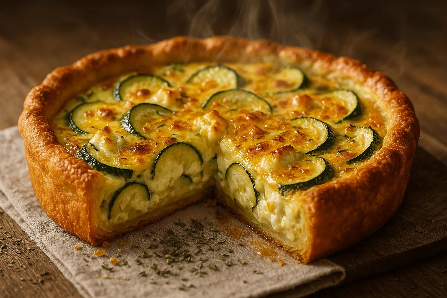 quiche courgette feta