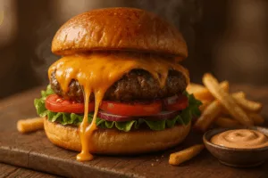 Burger maison au cheddar fondant : le secret d’un plaisir simple et irrésistible 5 burger au cheddar