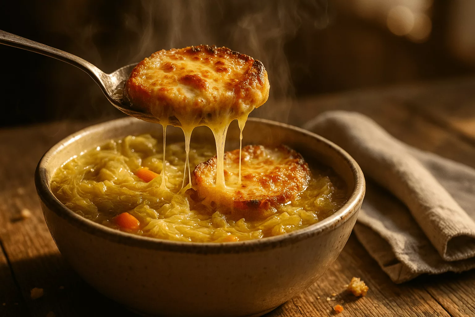 Soupe au chou gratinée : le secret réconfortant des soirées d’hiver