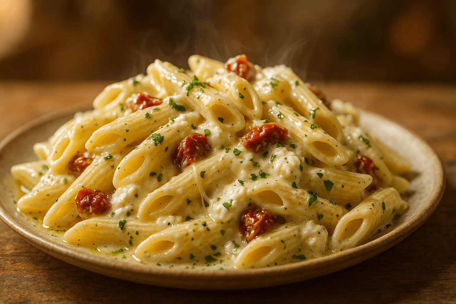 pates à la feta et tomates sèches