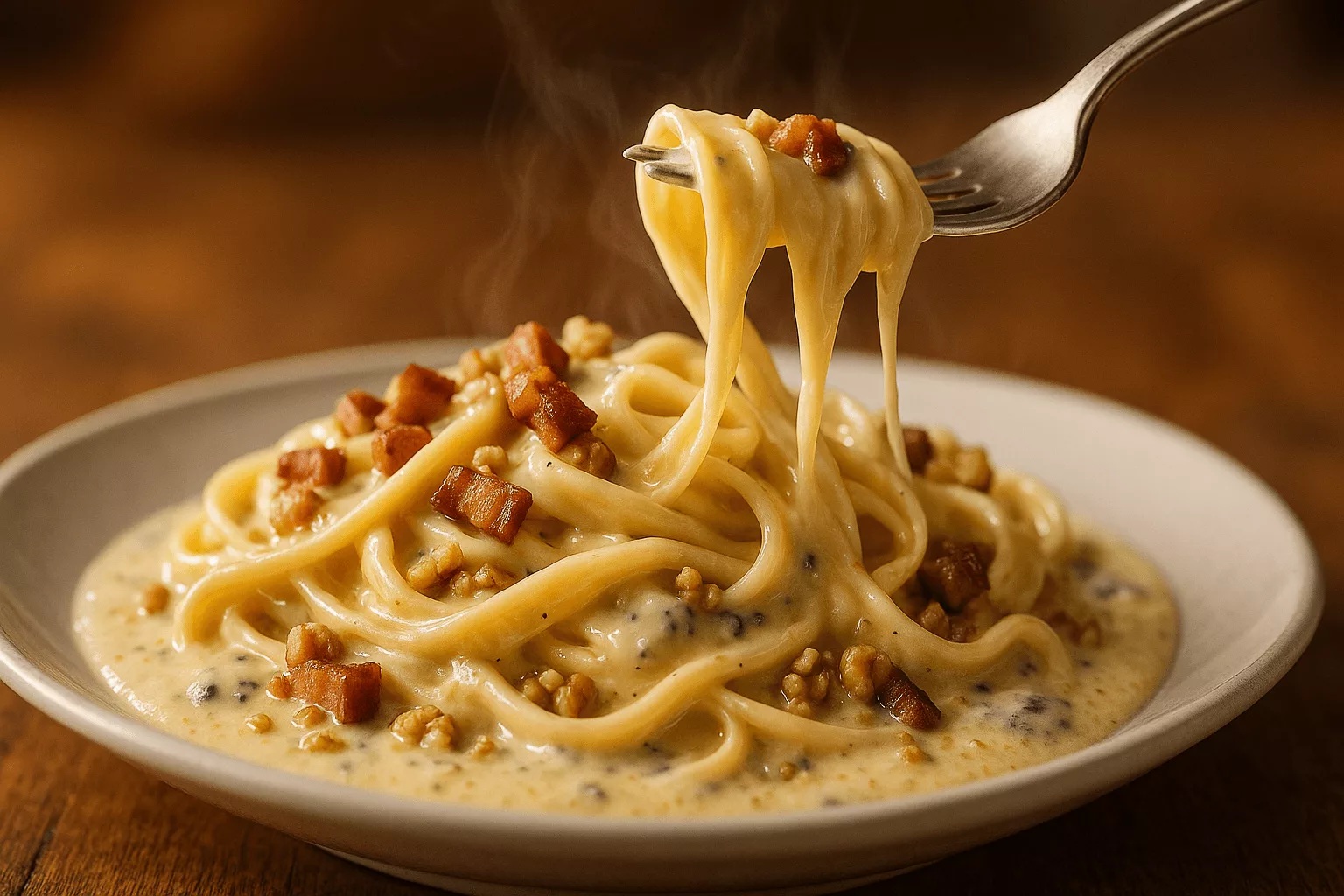 Pâtes sauce au bleu façon carbonara qui rendent accro dès la première bouchée
