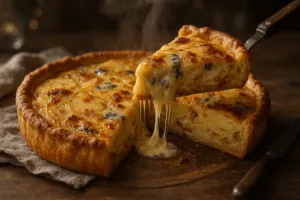 tarte pomme de terre et bleu d'auvergne