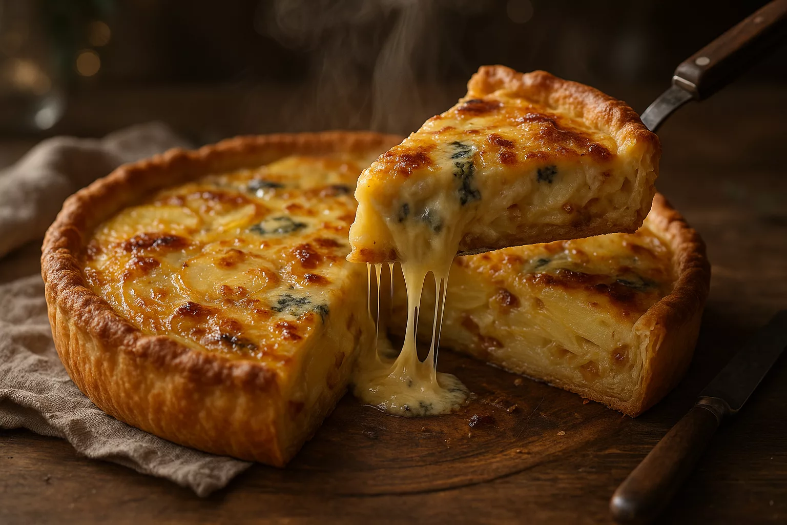 La tarte pomme de terre et bleu d’Auvergne ultra fondante qui fait chavirer les gourmands