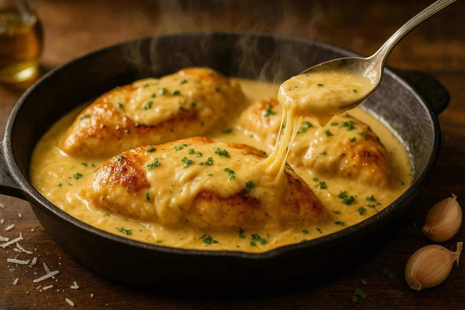 Le poulet au parmesan ultra crémeux qui devient votre nouveau dîner préféré