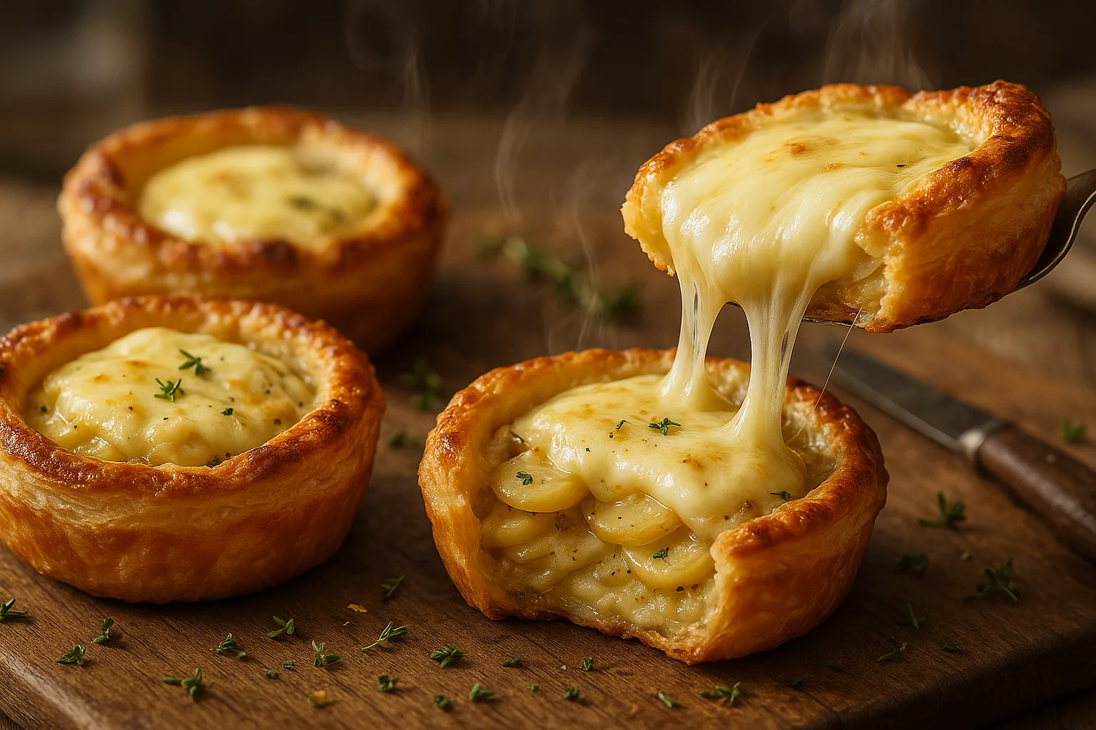 tartes de pomme de terres au brie