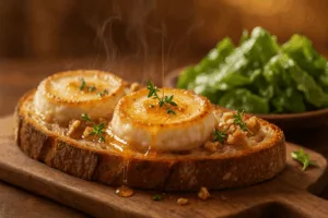 tartine au chèvre chaud