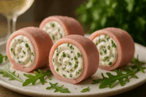 roulés de jamber au fromage frais