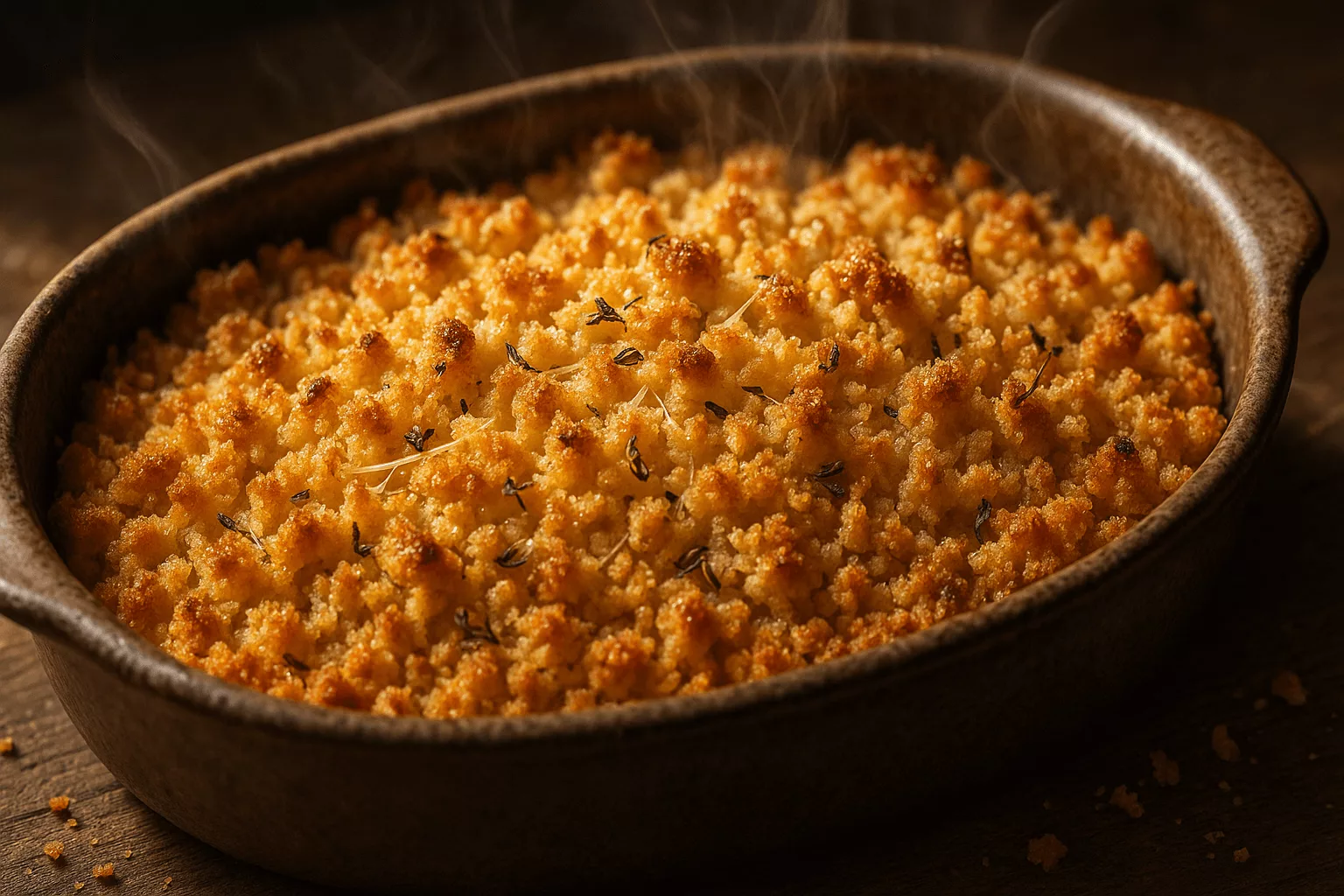 Crumble au parmesan : le secret croustillant qui sublime vos légumes et gratins
