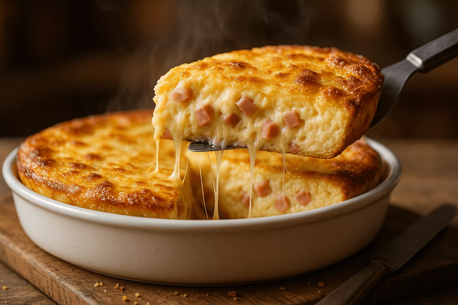Quiche jambon fromage sans pâte : la recette express et ultra moelleuse qui sauve tous les dîners
