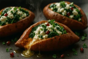 Patate douce farcie à la feta : le plat fondant, coloré et ultra réconfortant qui régale à coup sûr 2 patate douce farcie à la feta