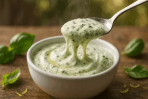 sauce basilic au fromage frais