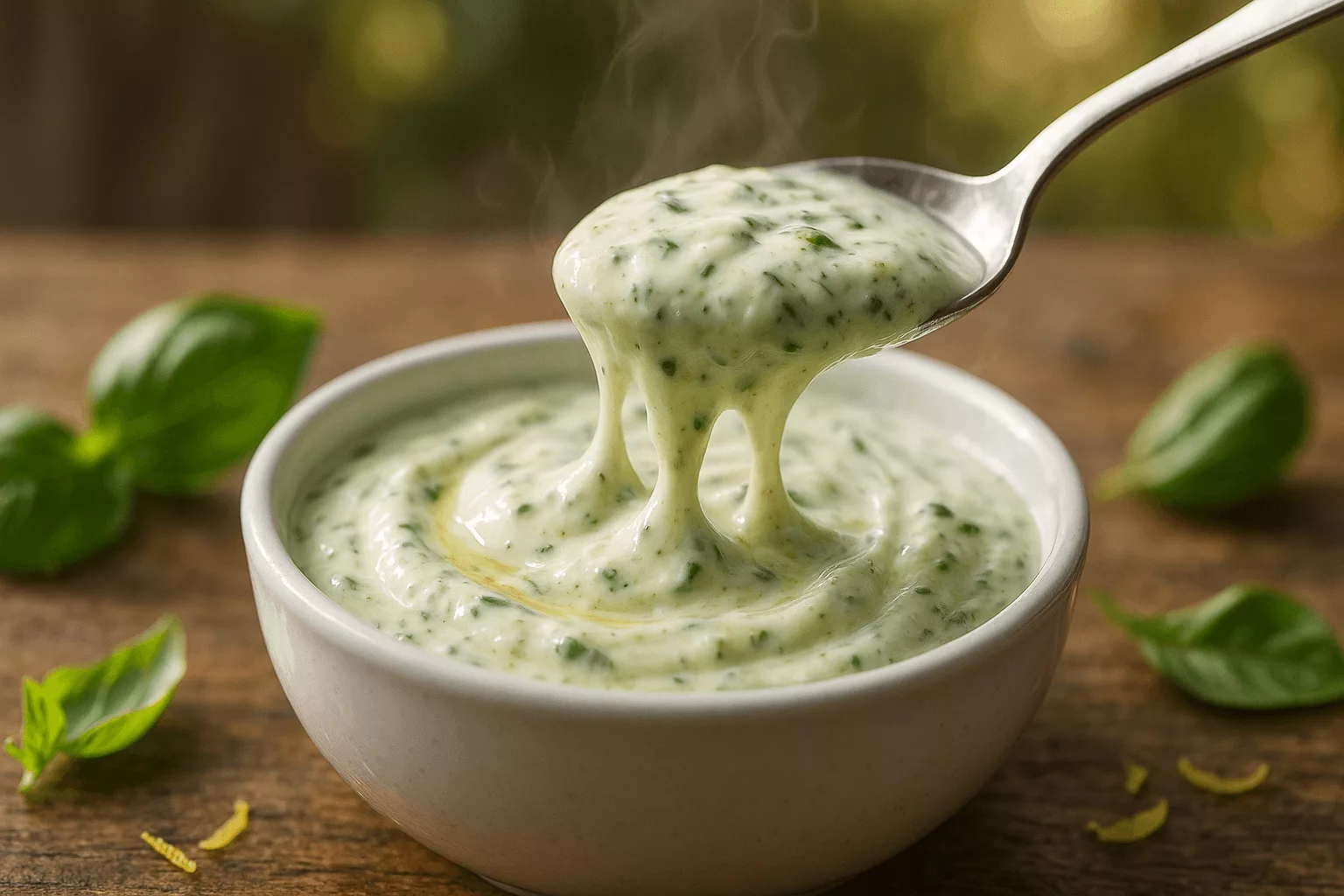 Sauce basilic au fromage frais : la touche onctueuse et parfumée qui sublime tous vos plats