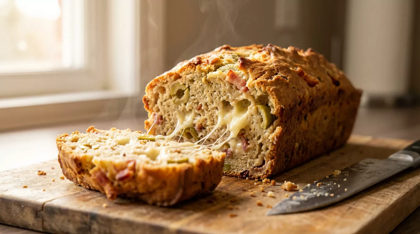 Cake aux lardons, olives et brie ultra fondant qui fait fondre toute la table