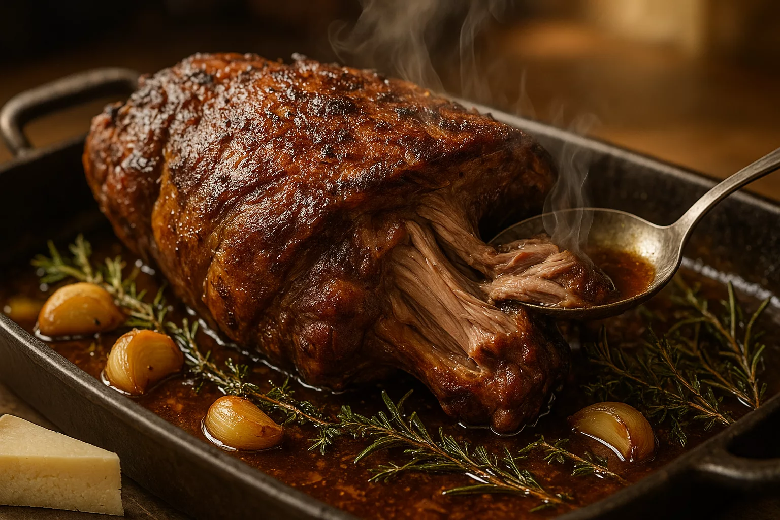 Épaule d’agneau au four fondante et parfumée, la cuisson lente qui régale toujours