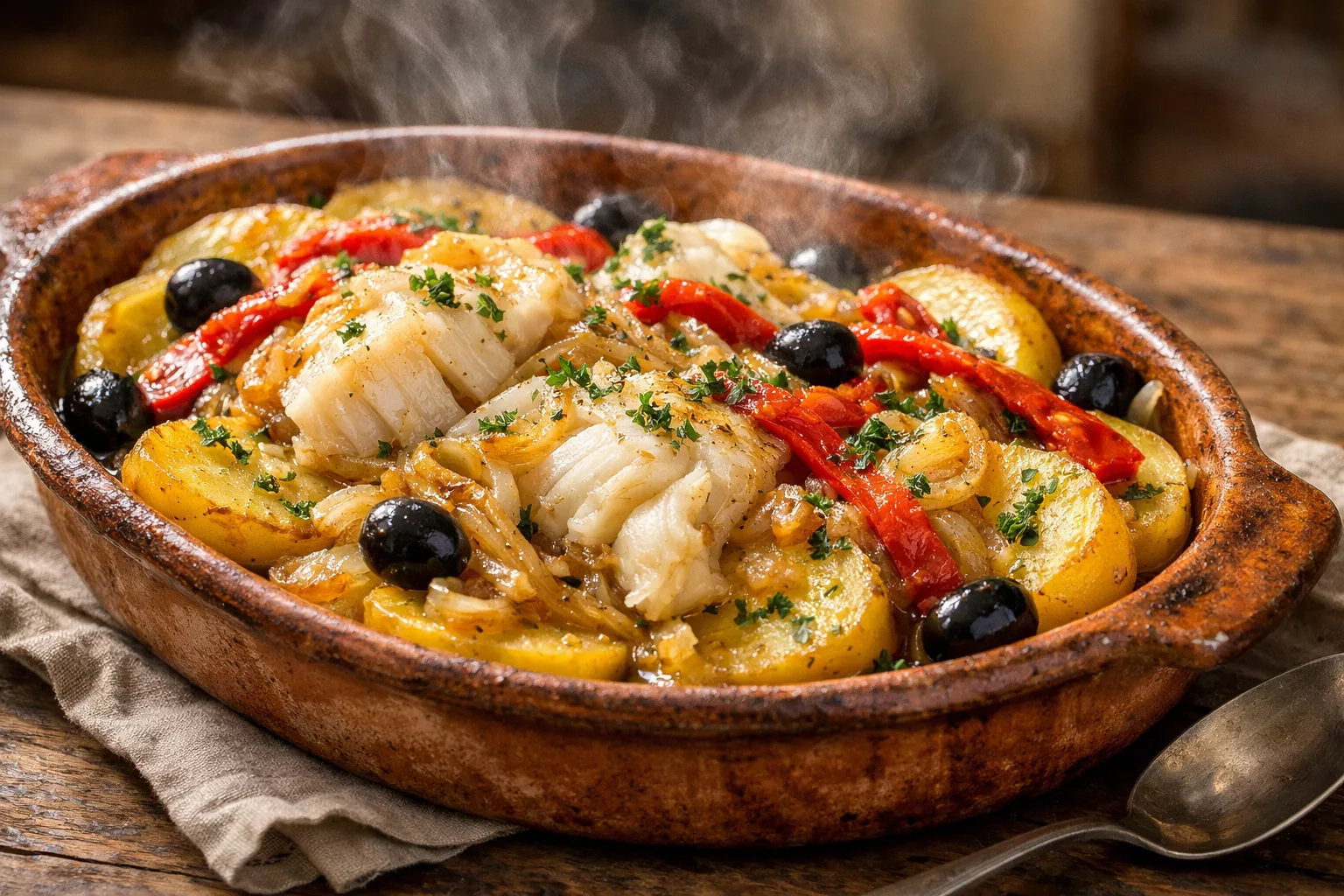 Morue à la portugaise fondante et parfumée, le plat soleil qui fait voyager dès la première bouchée