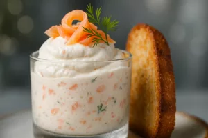mouse de chèvre au saumon fumé