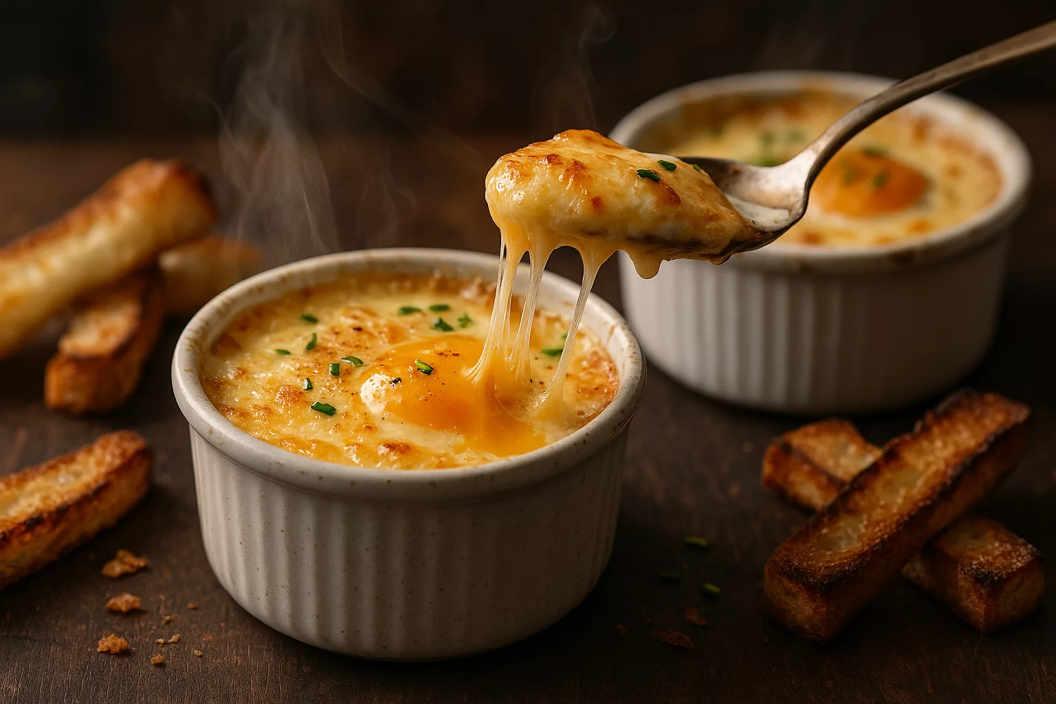 Œufs cocotte au four ultra fondants qui sauvent tous les repas