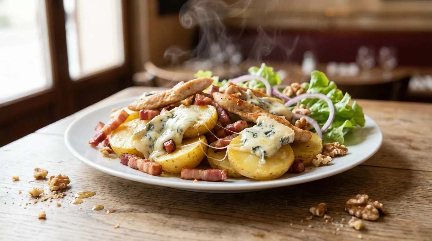 Salade bressane au bleu ultra gourmande qui réinvente la salade composée