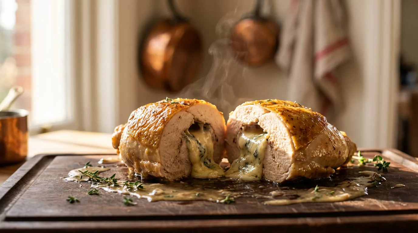 suprème de volaille farci au bleu