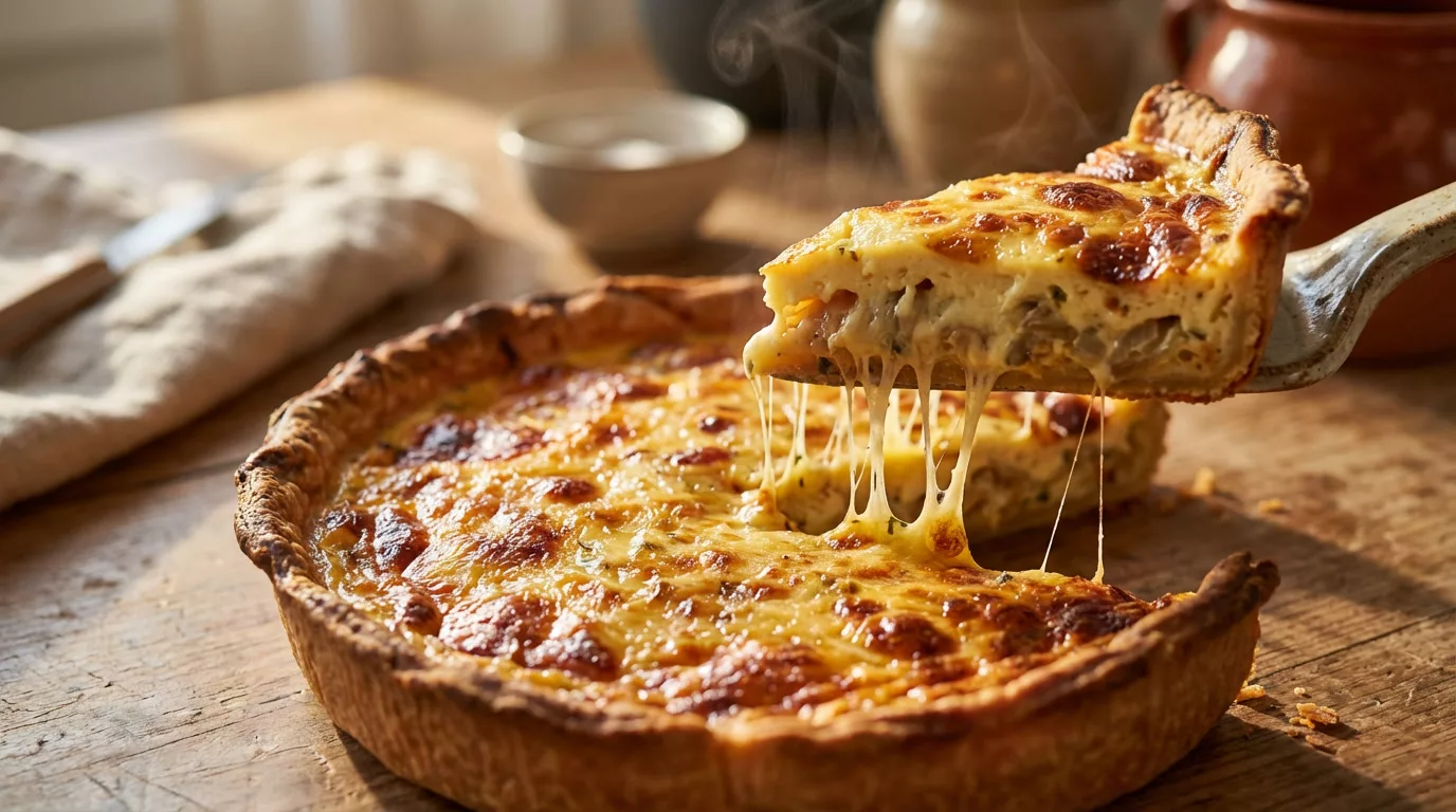 Quiche au comté ultra fondante qui embaume toute la cuisine